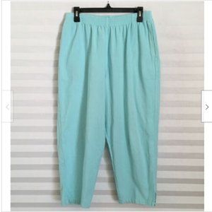 Sea Breeze Of California Pull On Pants Beach Cotton Pockets Celeste/ Aqua